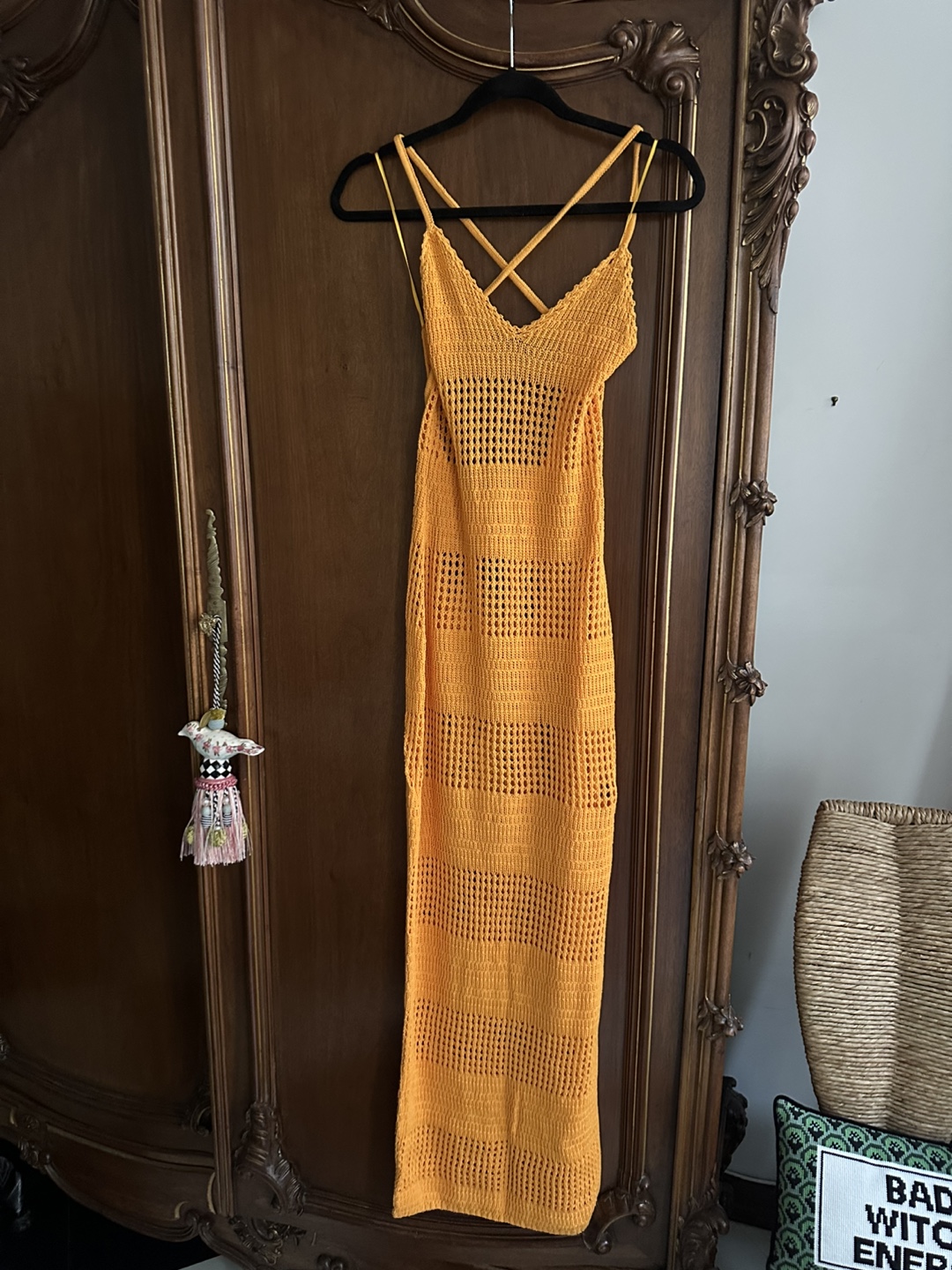 L*SPACE Crochet Kalea Dress Orange Size Small Retail $154 - photo 3
