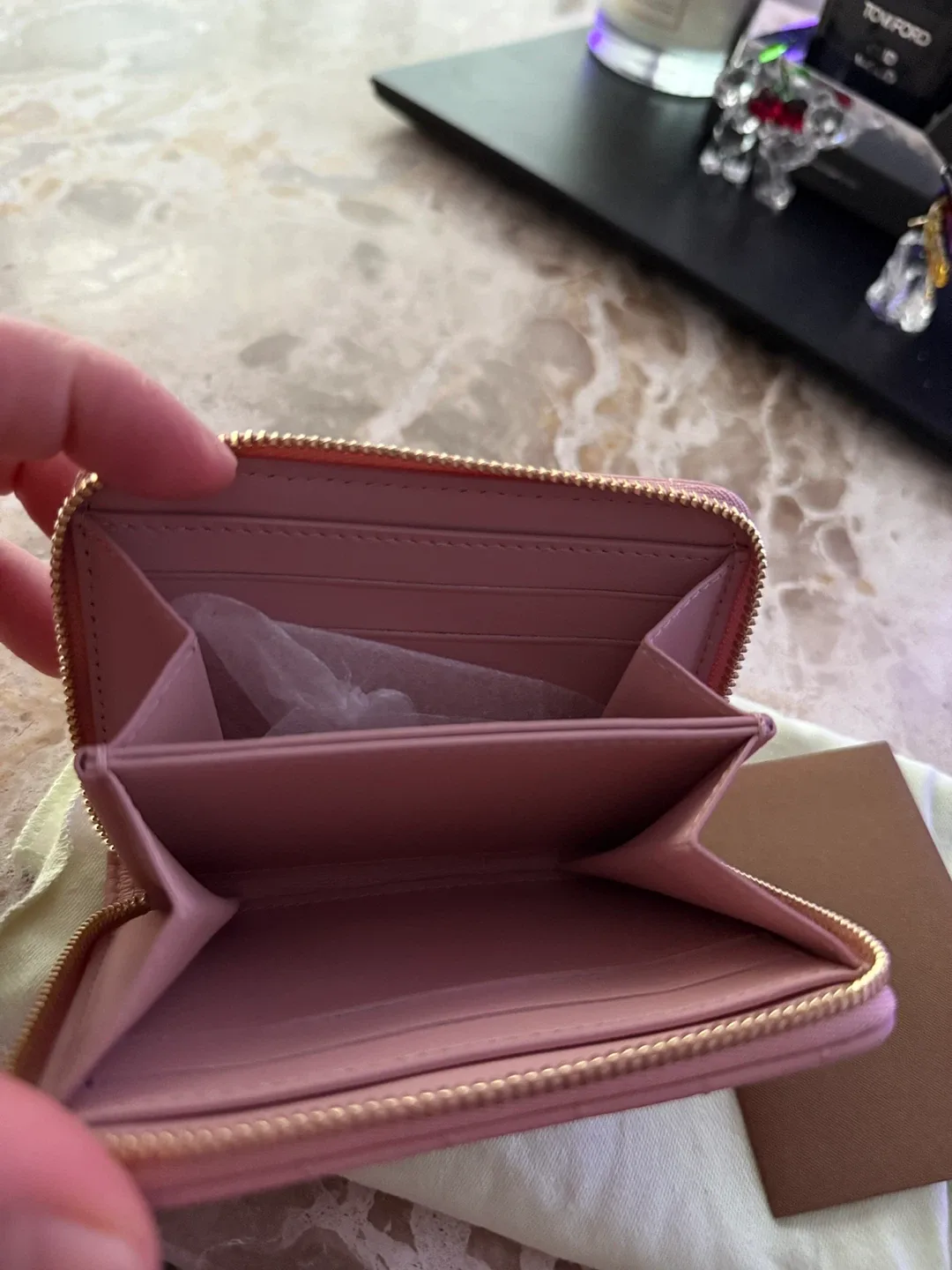 Burberry Wallet Quilted Leather Zip Card Case image indicator(2)