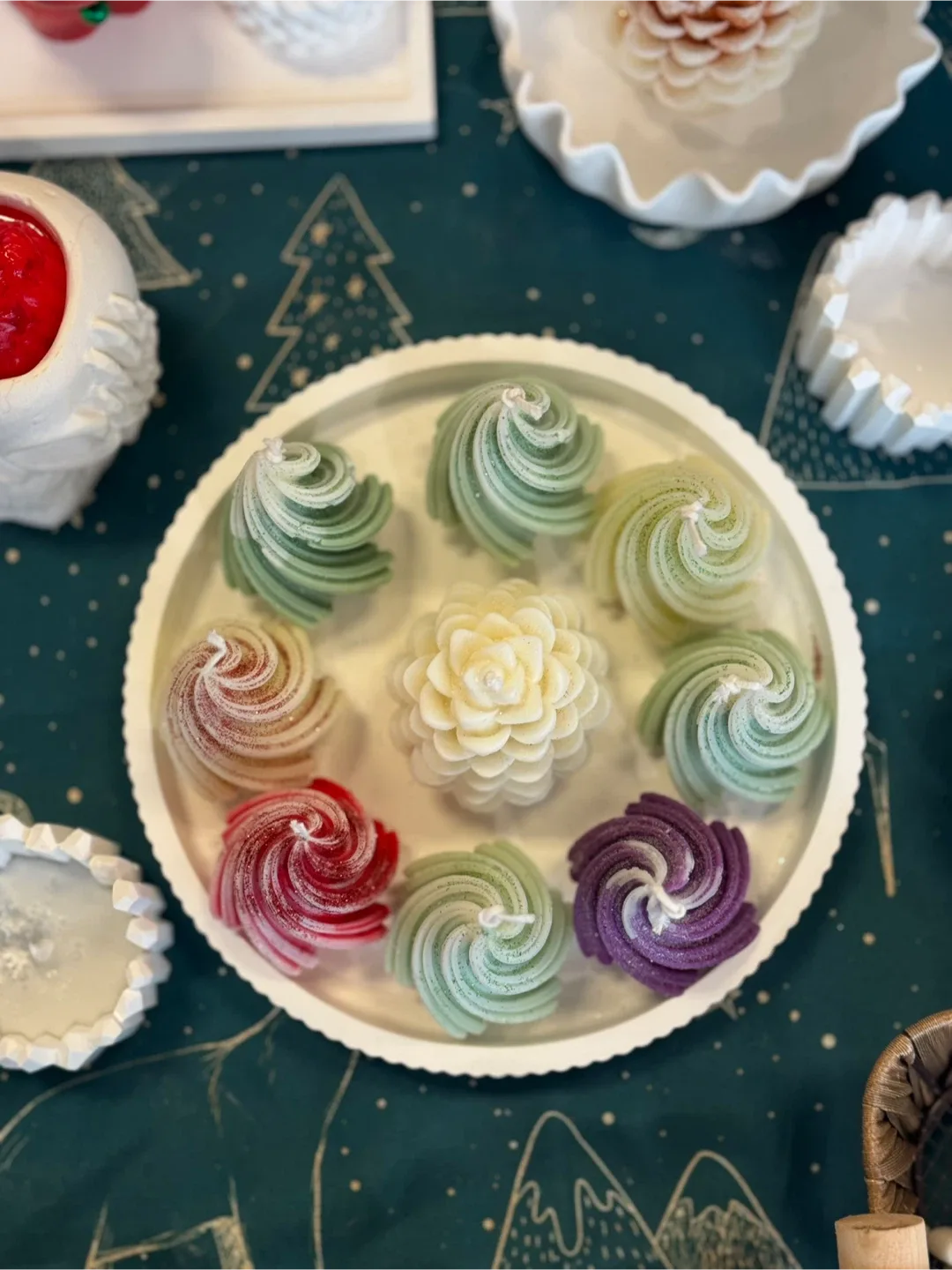 Christmas Tree Shaped Candles