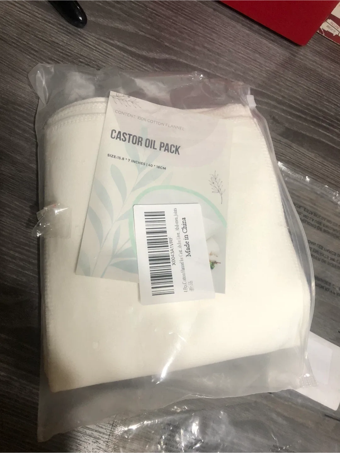 4 pcs -Castor Oil Pack - New in Package!