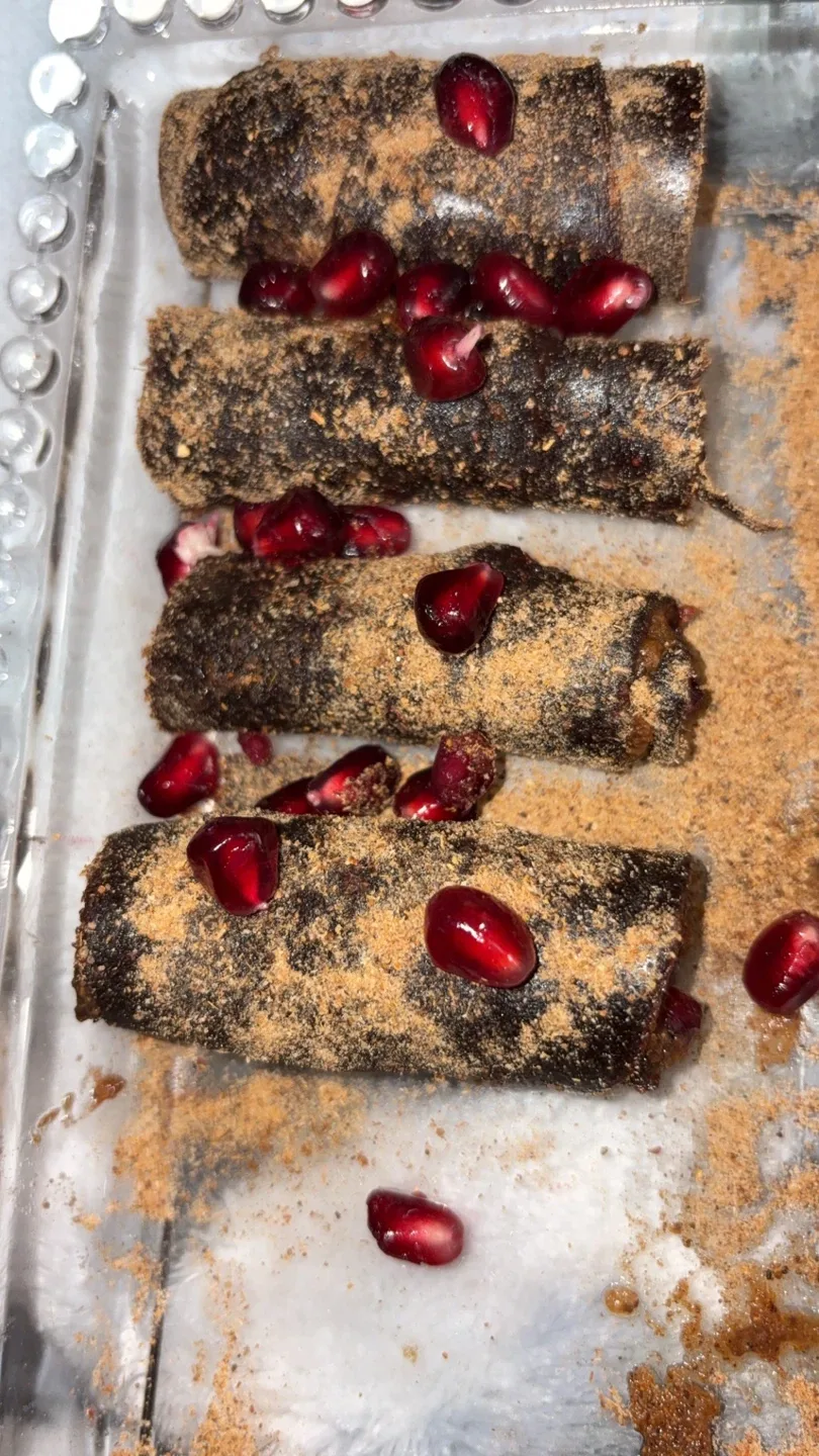 Homemade Lavashak with Pomegranate seeds