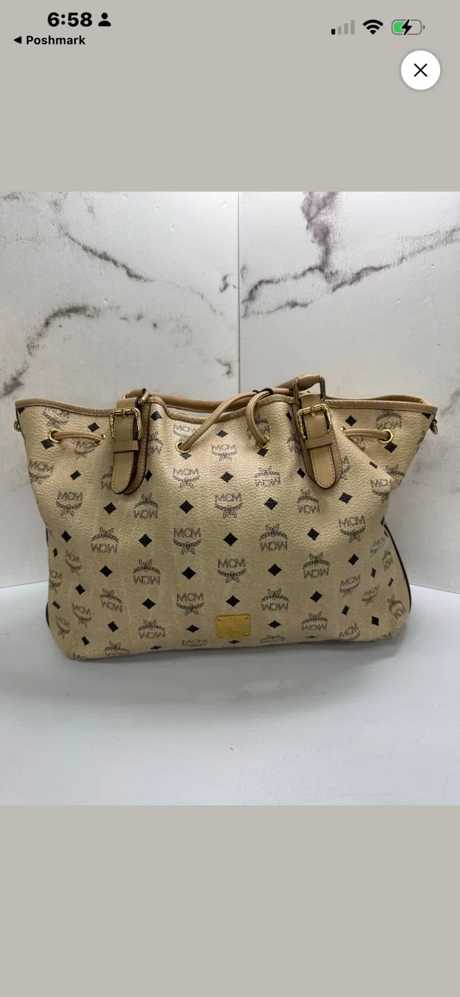 MCM Beige Tote Bag