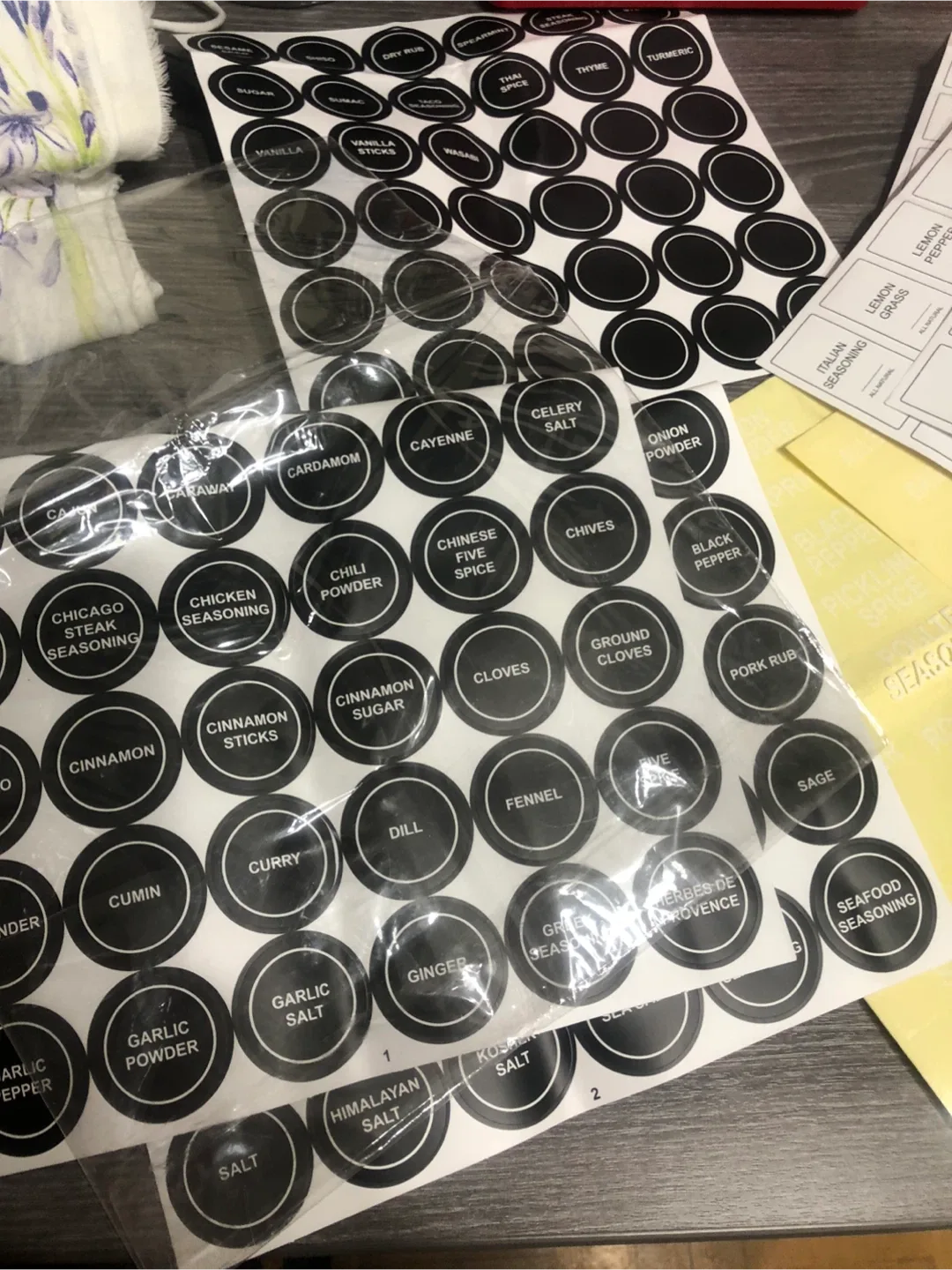 NEW-Spice Jar Labels - Variety Pack