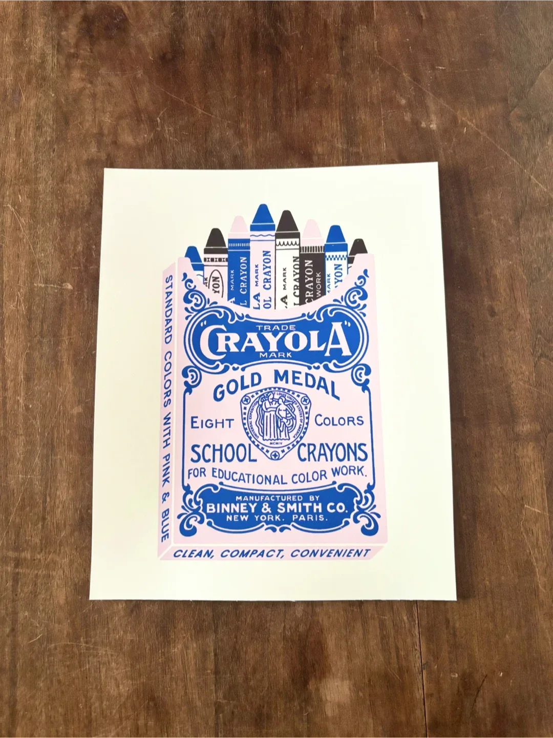 Vintage style crayon and soda artworks screenprint and risograph image indicator(7)
