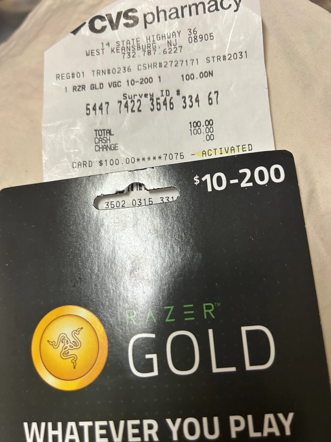 Razor Gold Card