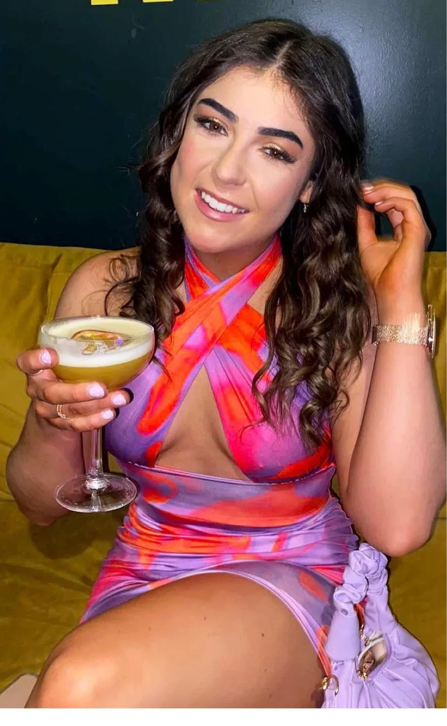 Halter Mini Dress - Purple & Orange