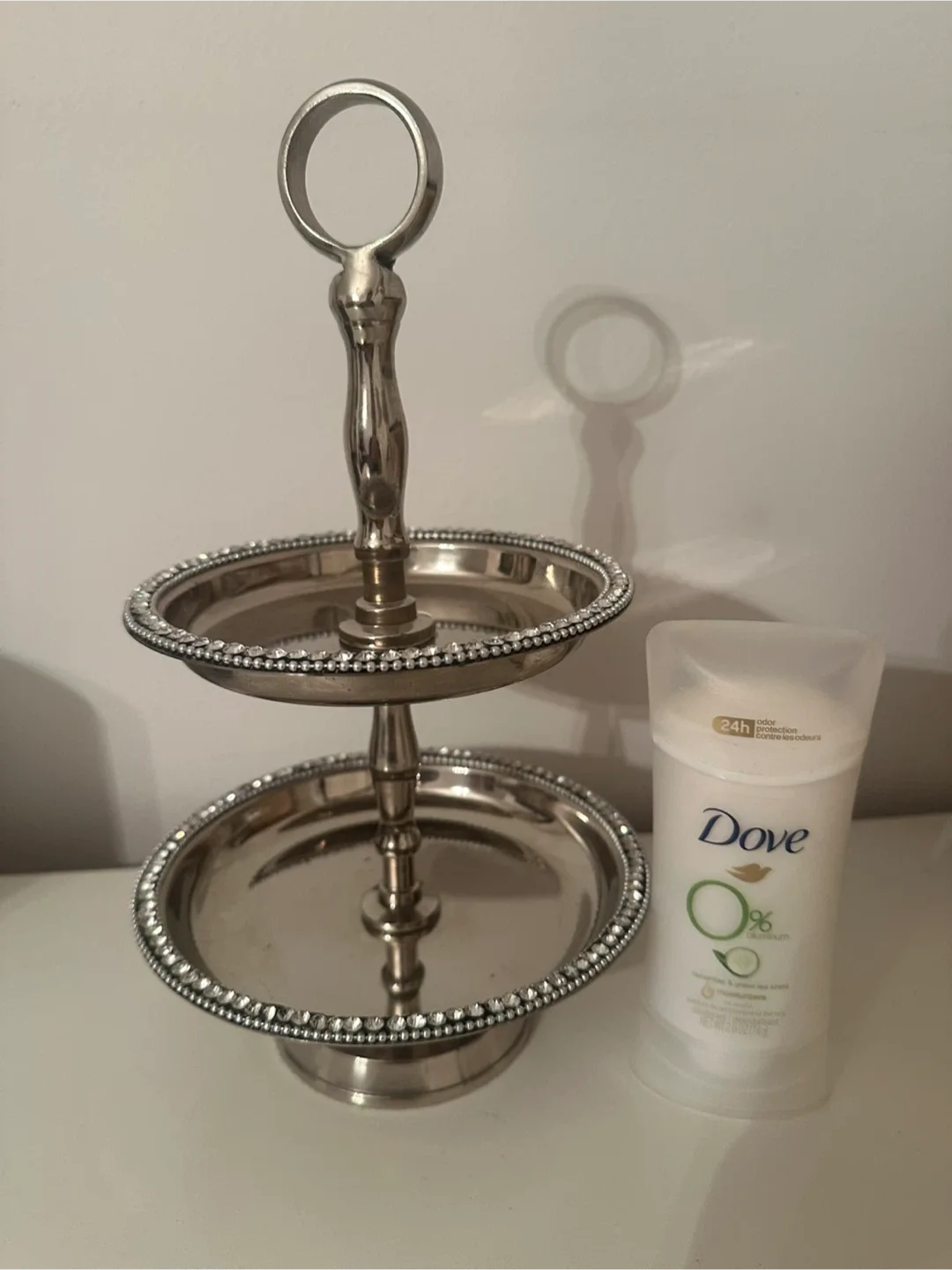 Silver jewelry stand