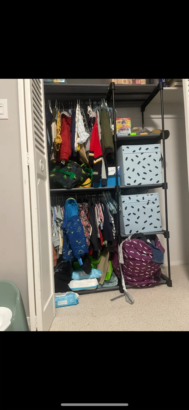SONGMICS Portable Closet Organizer, Gray - photo 2