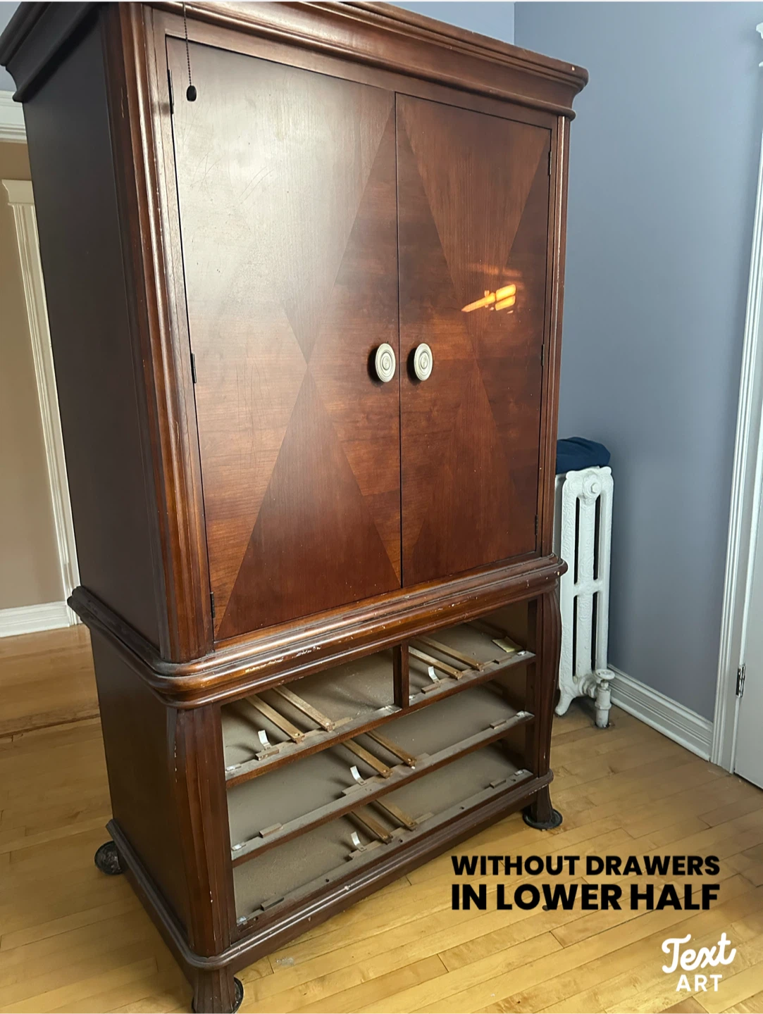 FREE Cherry Armoire, nightstand and double bed - photo 3
