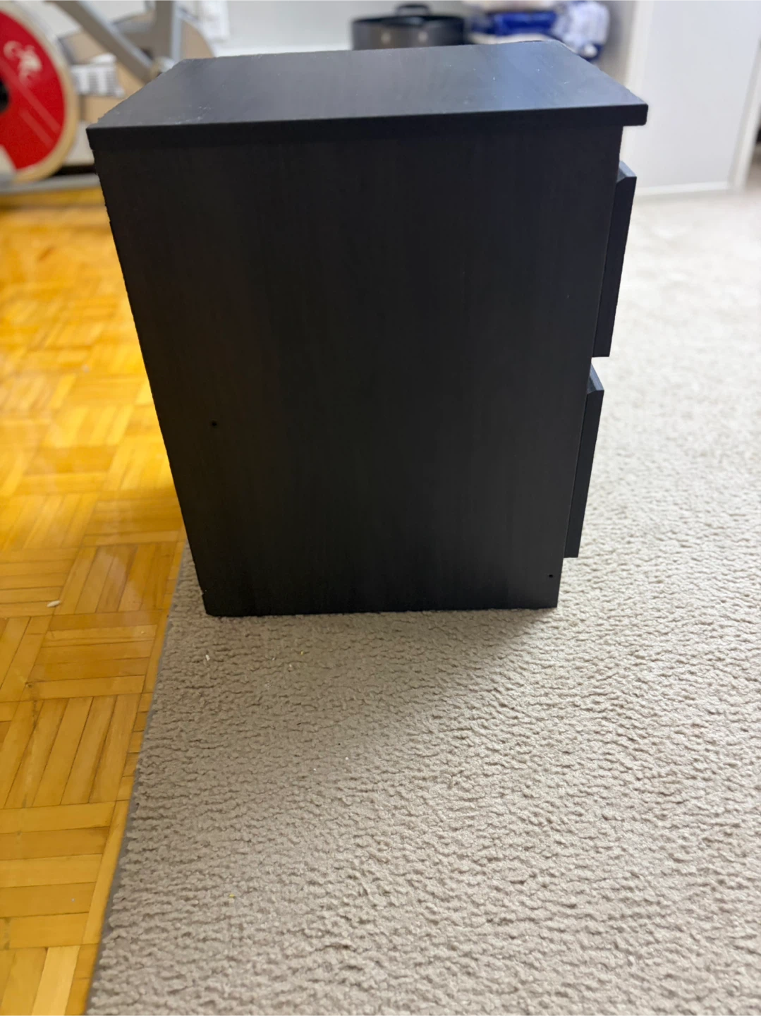 Black 2-Drawer Nightstand - photo 4