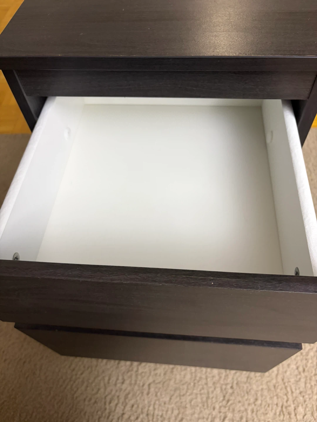 Black 2-Drawer Nightstand - photo 5