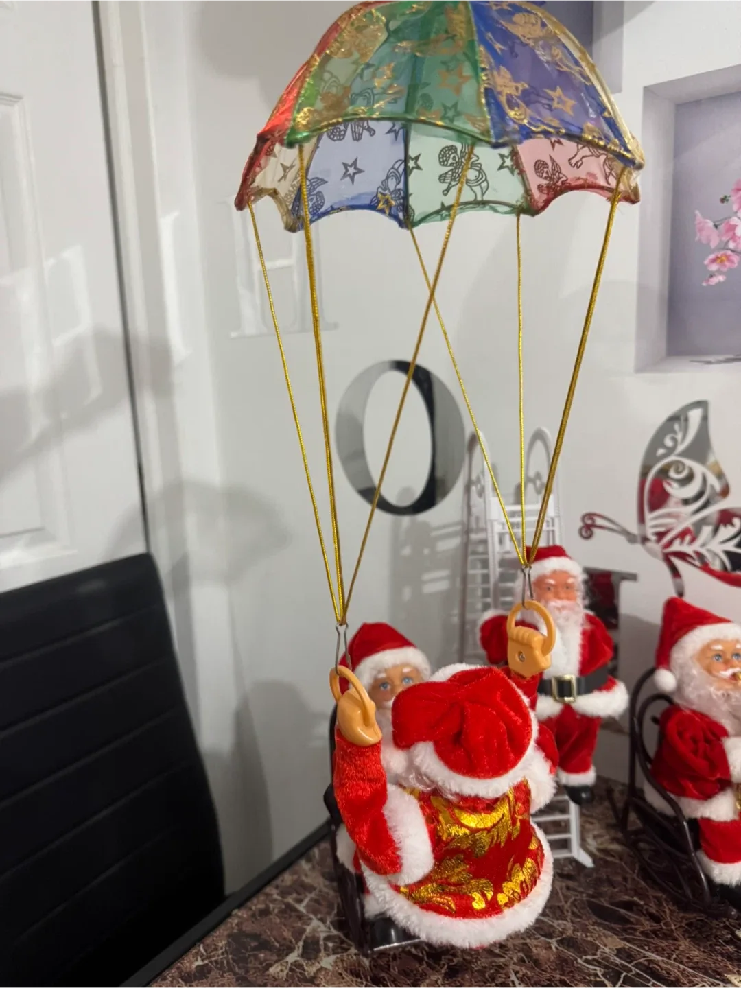 Santa Parachute Christmas Ornament
