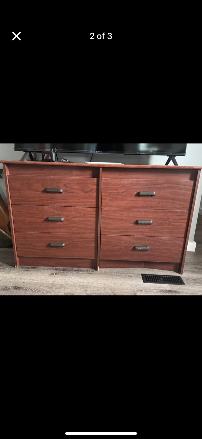 Wooden Dresser with Mirror - photo 2