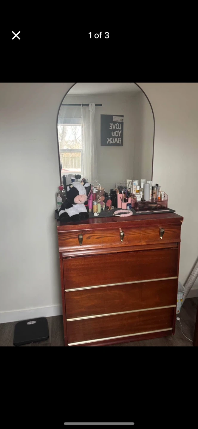 Wooden Dresser with Mirror - photo 3