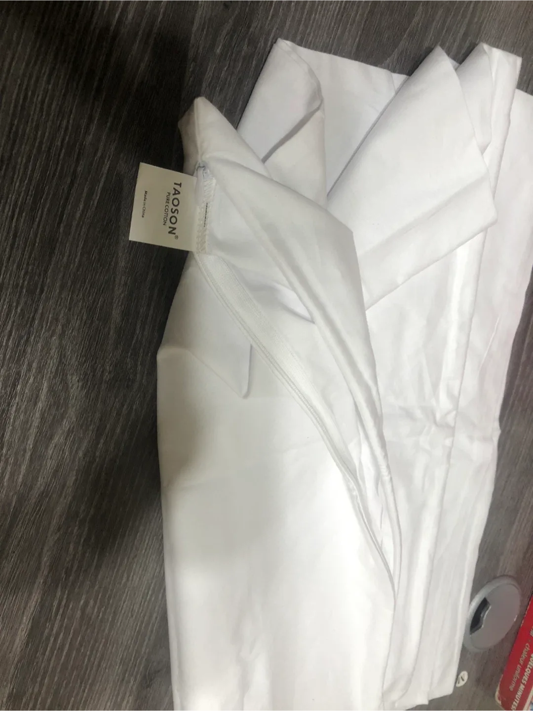 TAOSON White 100%Cotton Throw Pillow Cover image indicator(4)