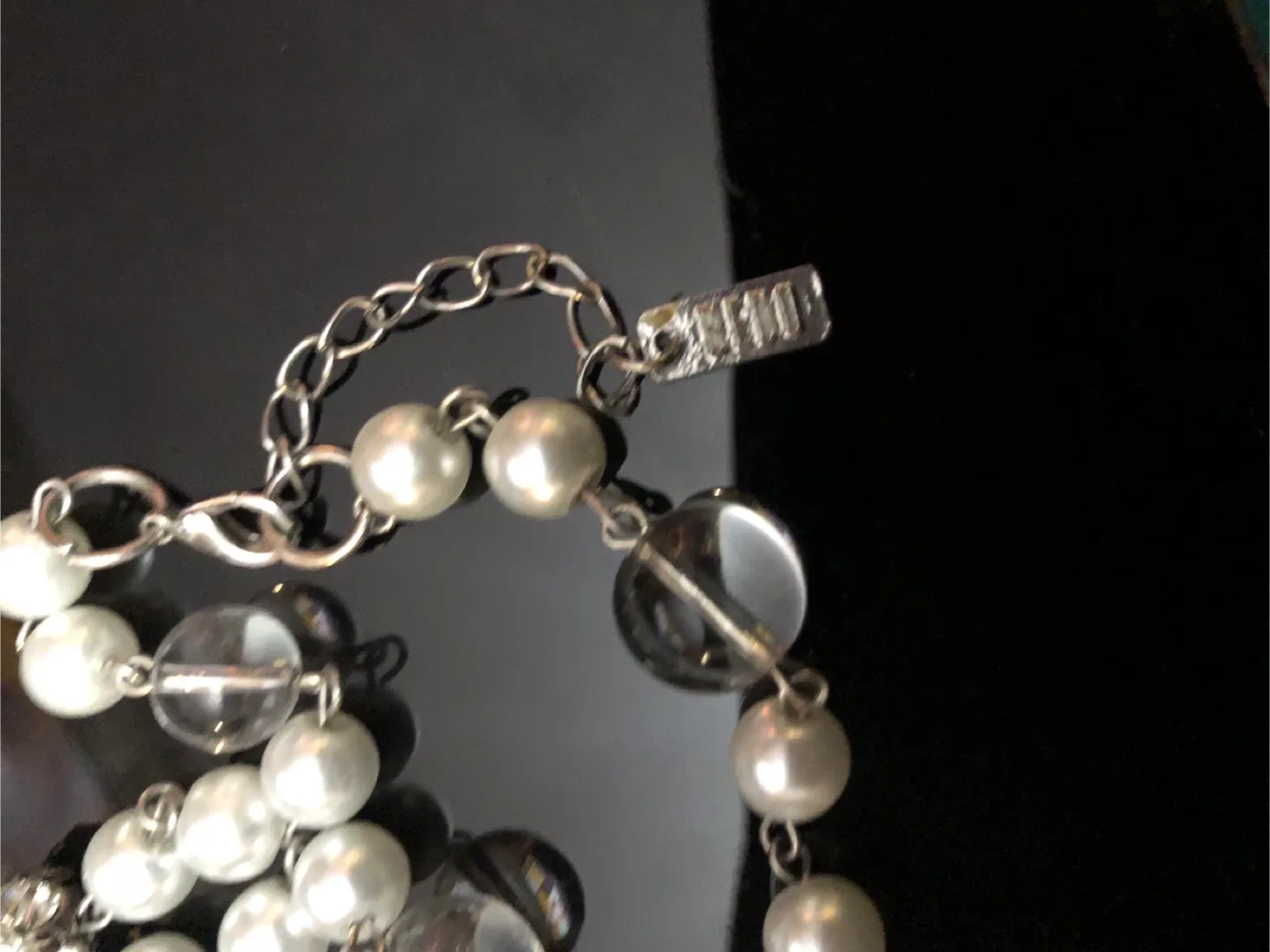 Liz Claiborne Pearl & Crystal Necklace image indicator(3)