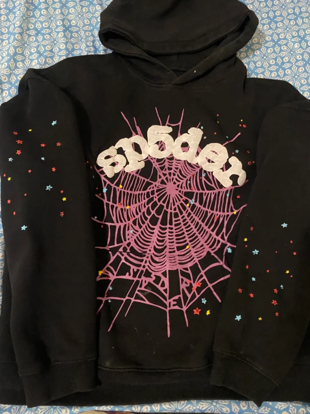 Sp5der Black Hoodie - Size S