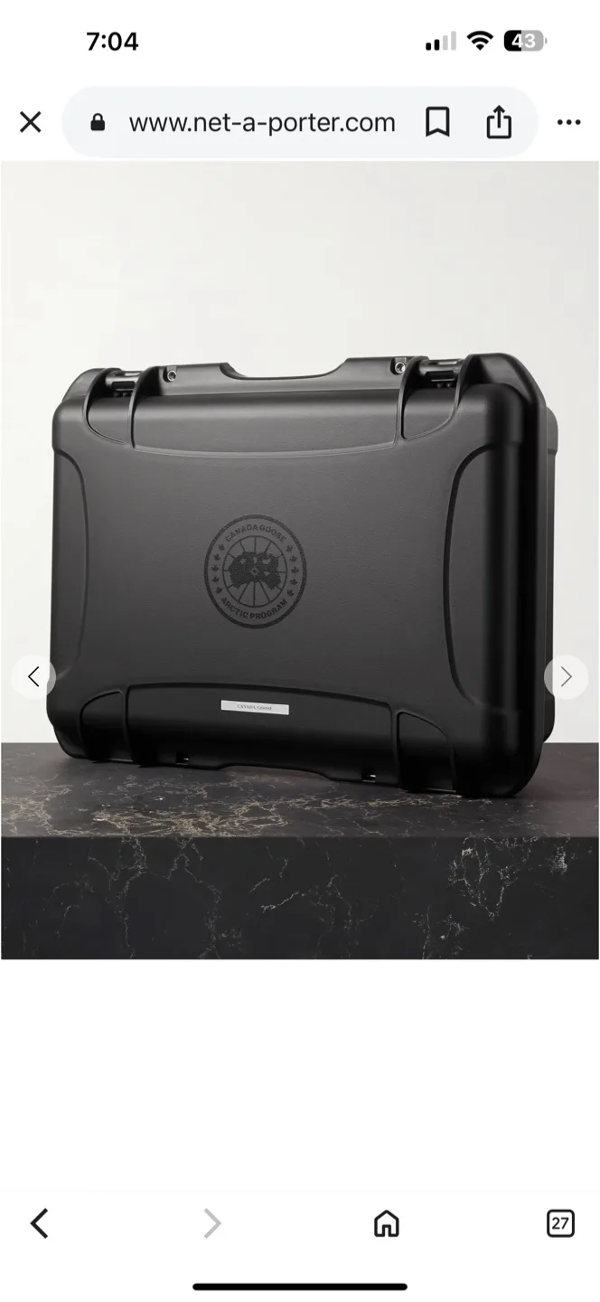 Canada Goose Black Hard Plastic Carrying Case Suitcase