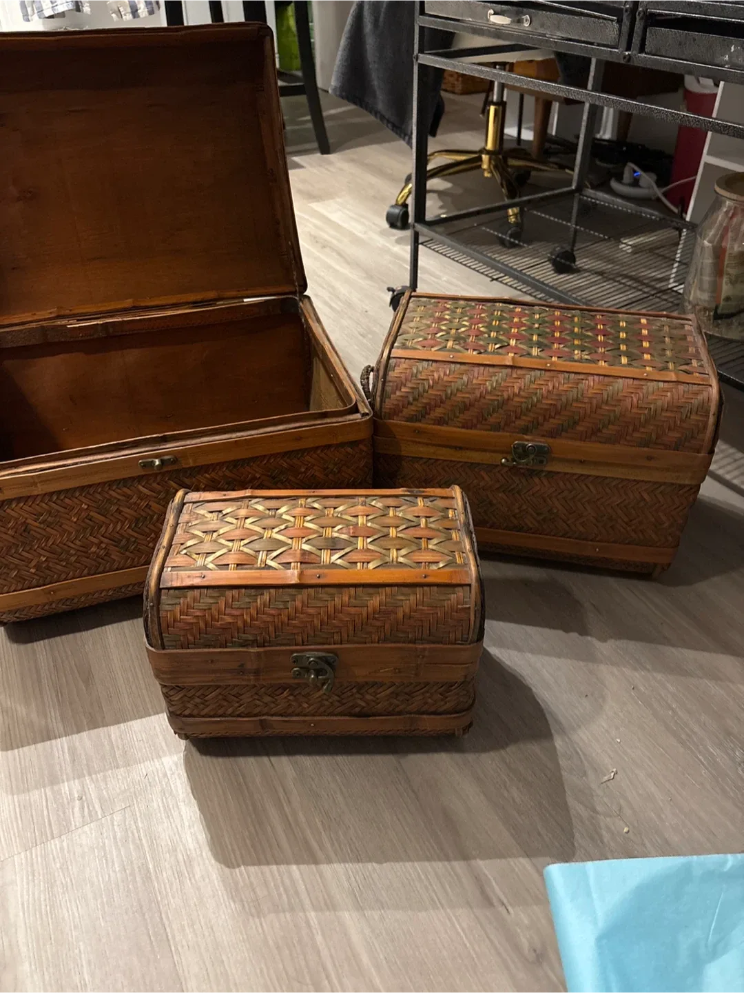 Wicker Storage Trunk Set image indicator(2)