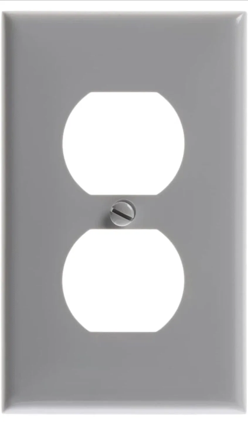 New Leviton Gray Duplex Wallplate