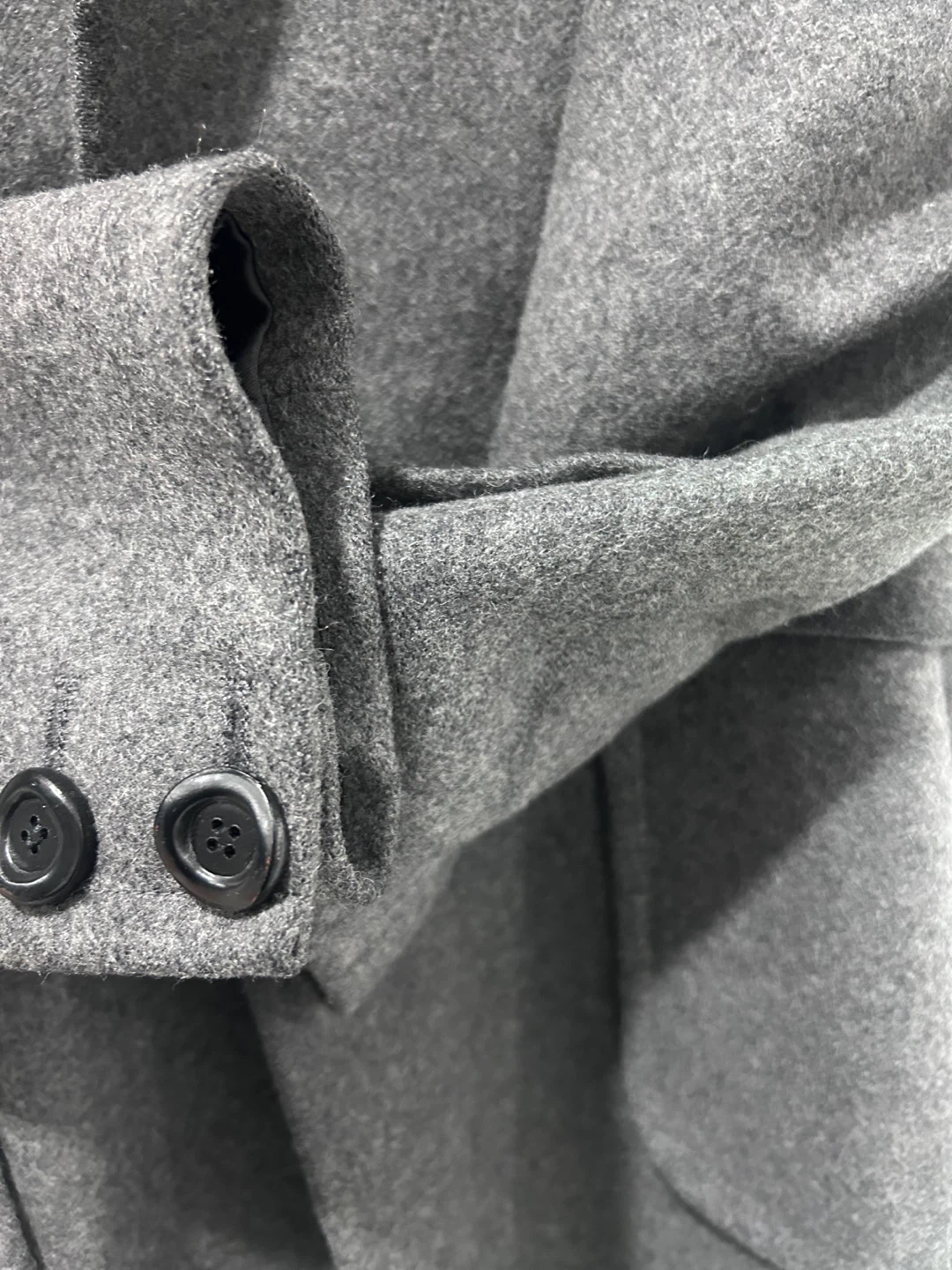 Mackage Grey Wool Blend Coat with Black knitting Collar - photo 4