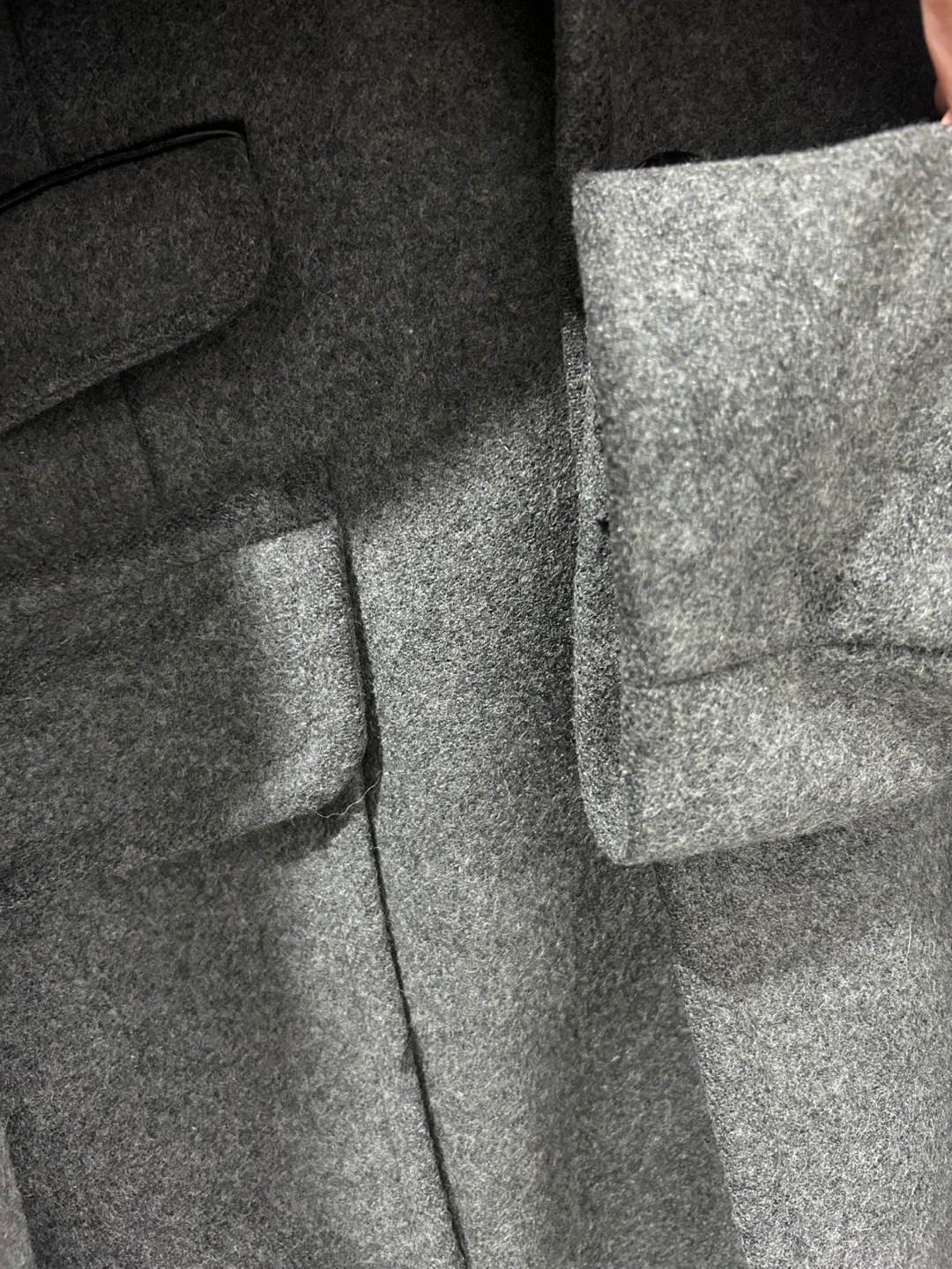 Mackage Grey Wool Blend Coat with Black knitting Collar - photo 3