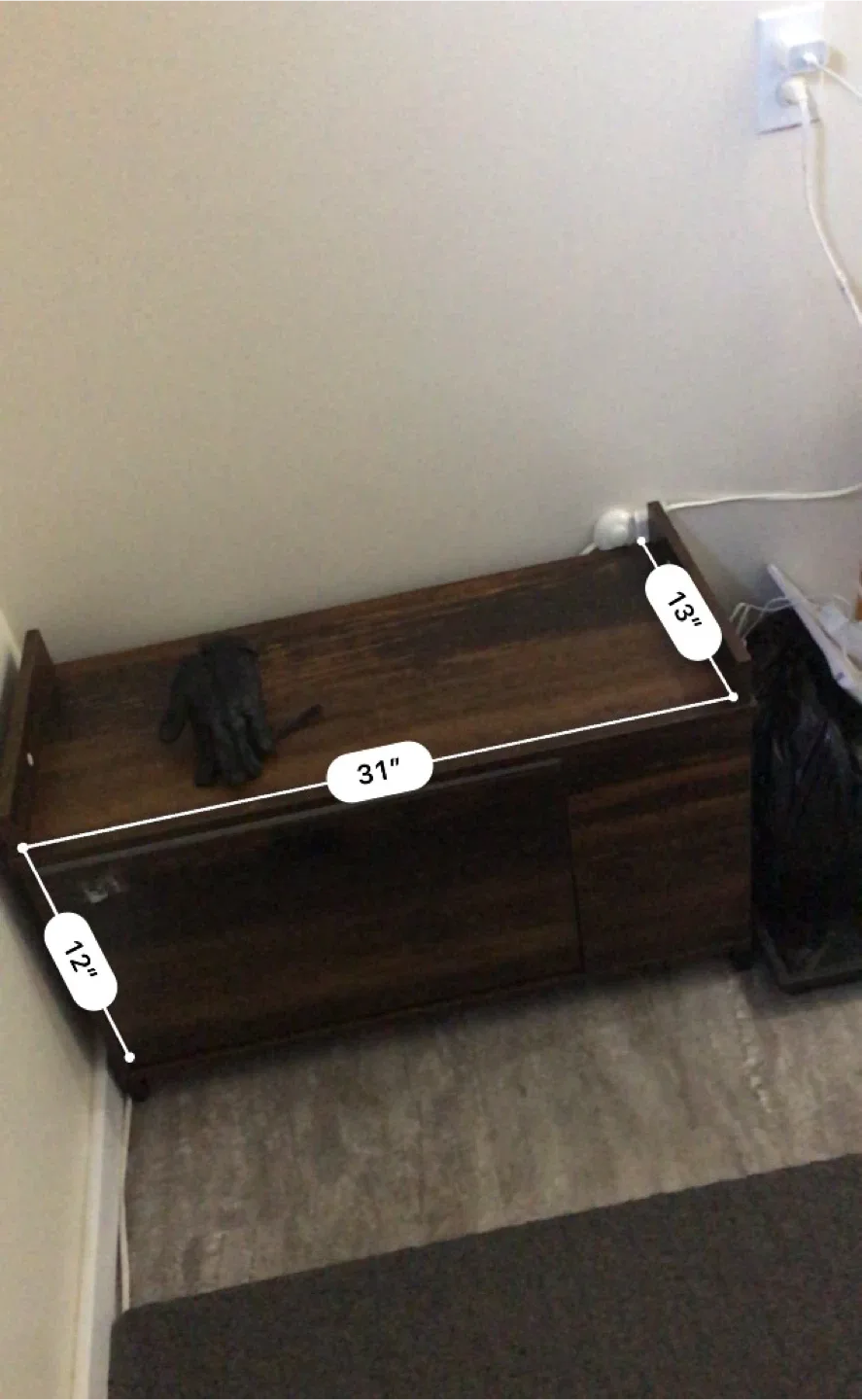 Wood Shoe Storage Bench - 31"x12"x13"