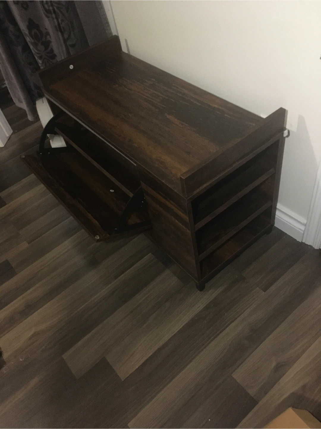 Wood Shoe Storage Bench - 31"x12"x13" - photo 2