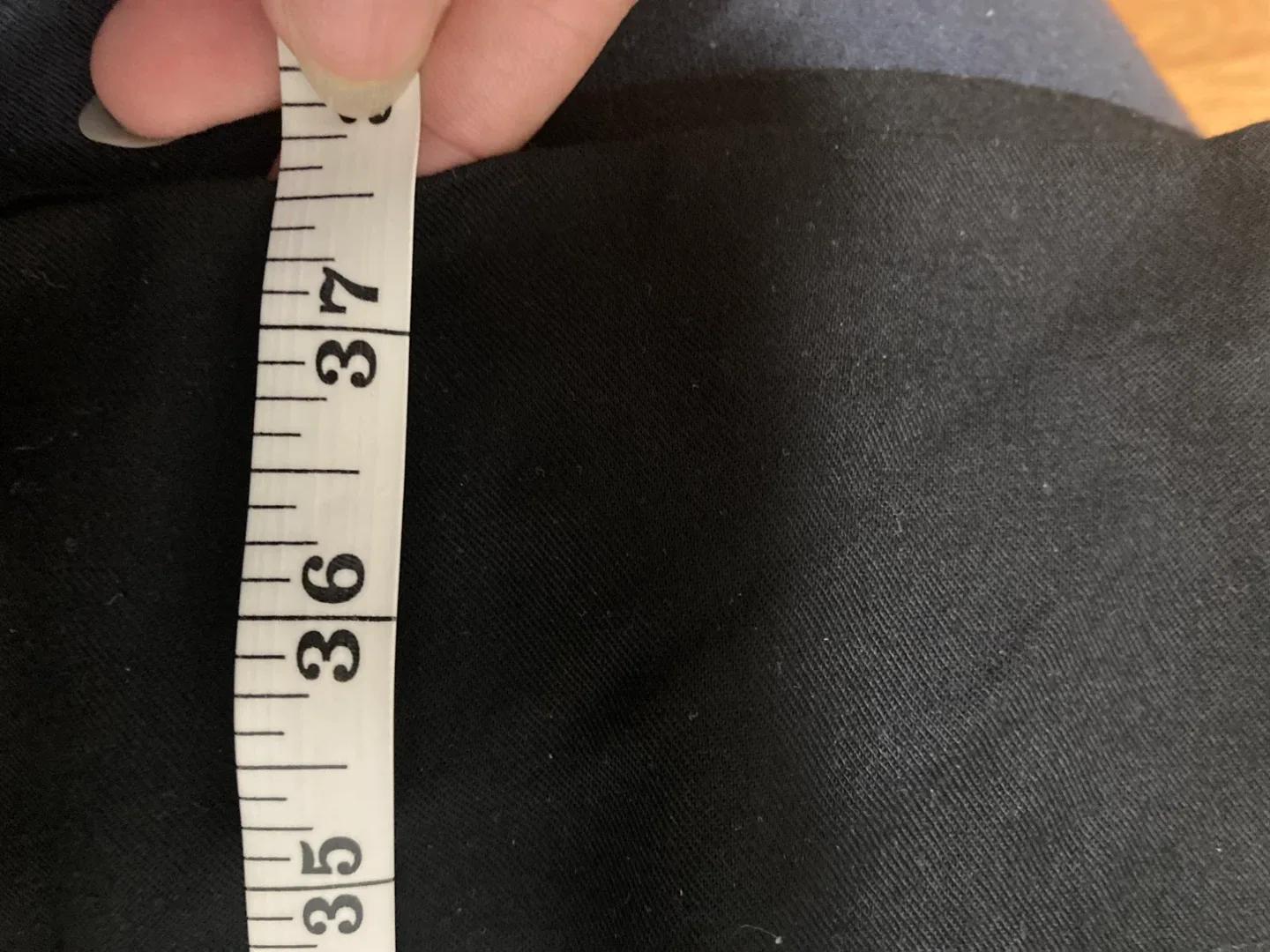 High waisted raised black wide leg trousers image indicator(5)