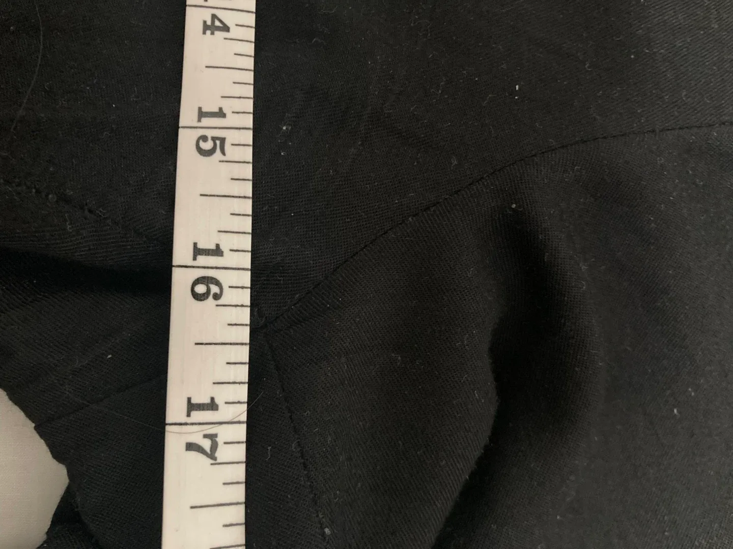 High waisted raised black wide leg trousers image indicator(6)