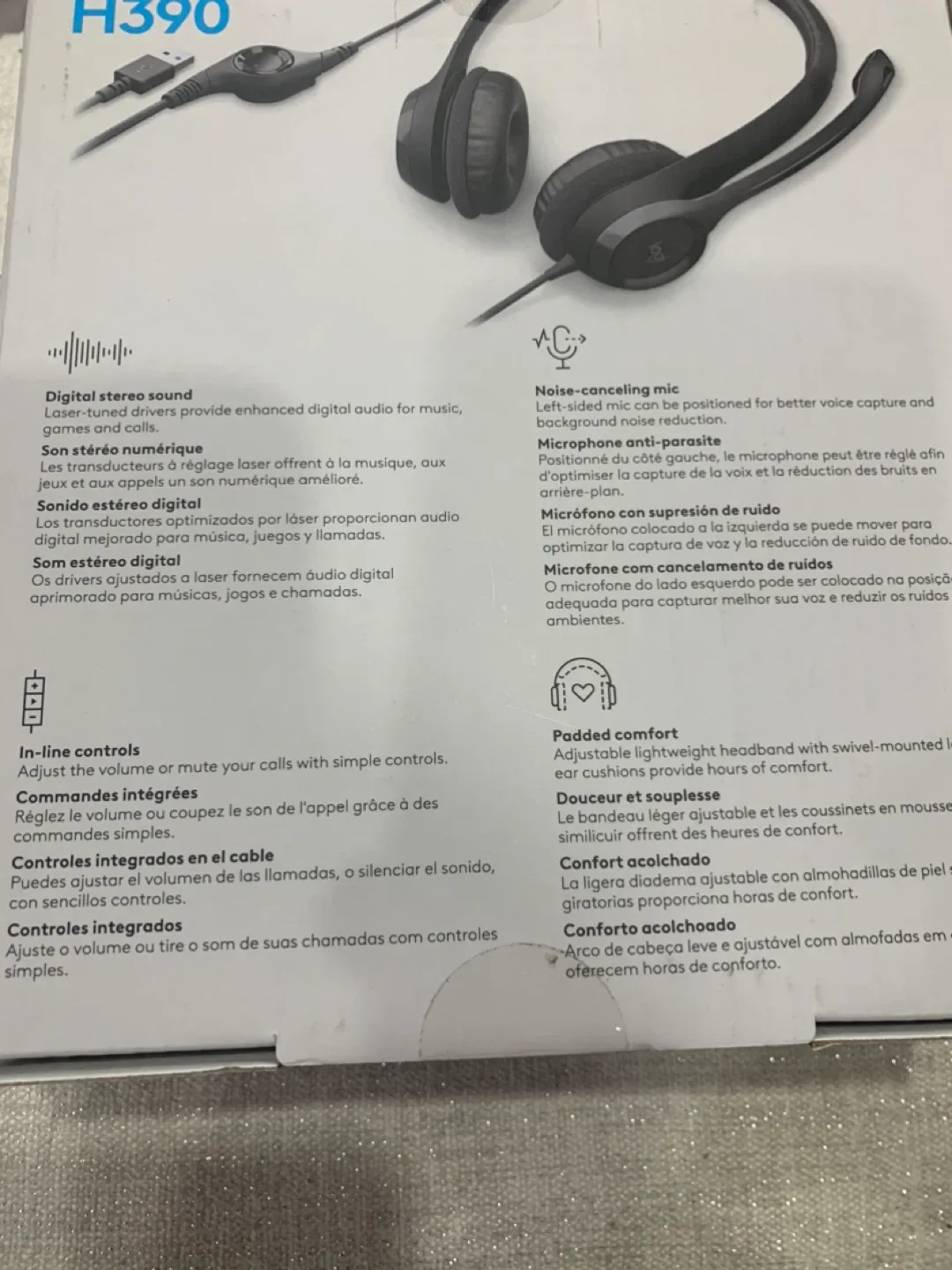 Logitech H390 USB Computer Headset - Black image indicator(6)