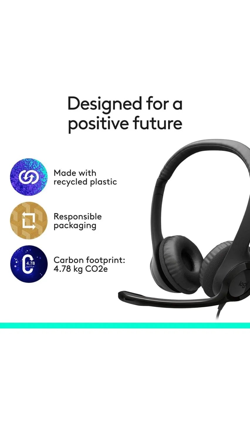 Logitech H390 USB Computer Headset - Black image indicator(8)