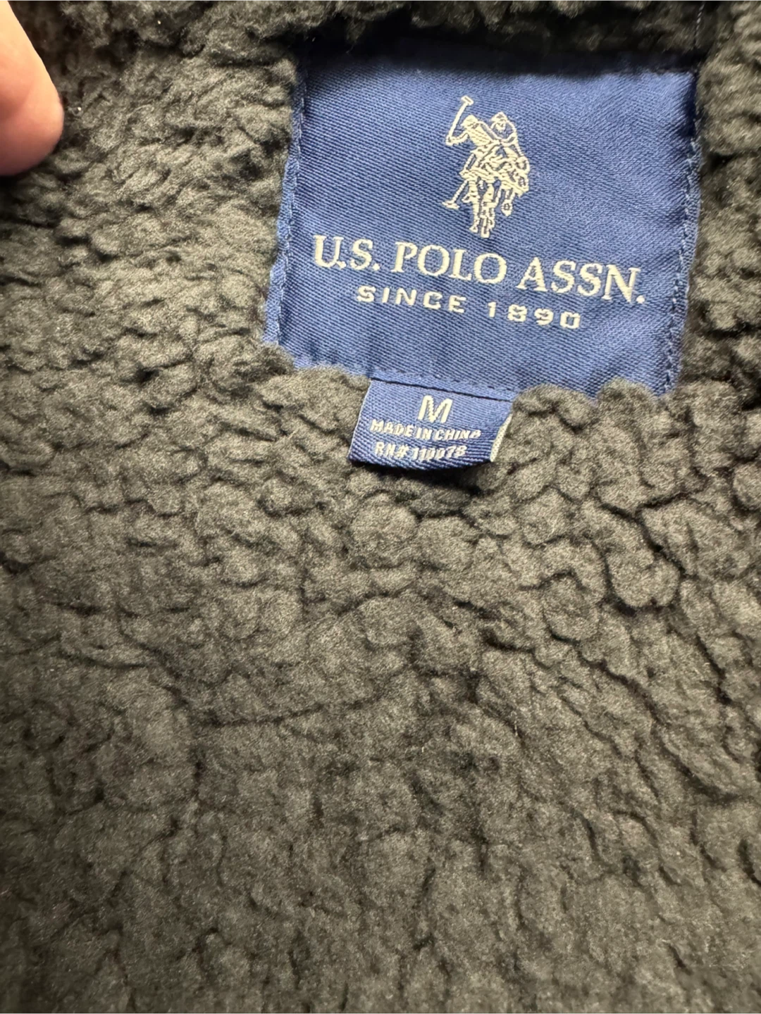 U.S. Polo Assn. Sherpa Lined Hoodie - Size M - photo 3