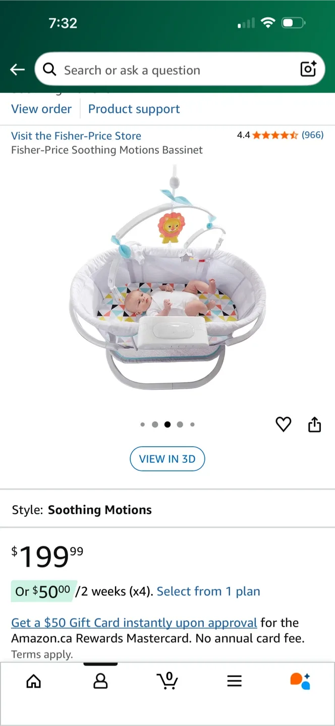 Fisher-Price Soothing Motions Bassinet