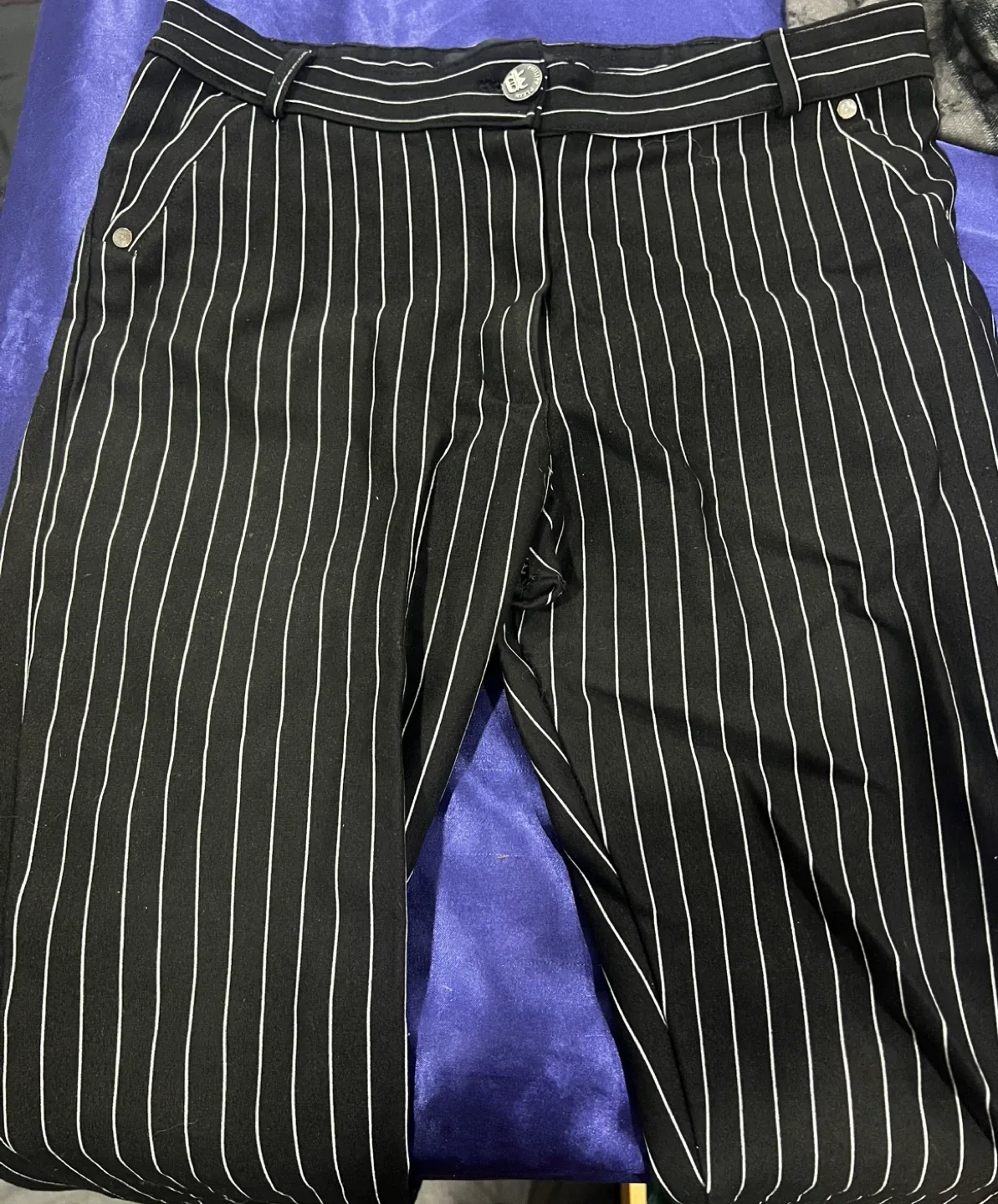 Striped Black & White Pants