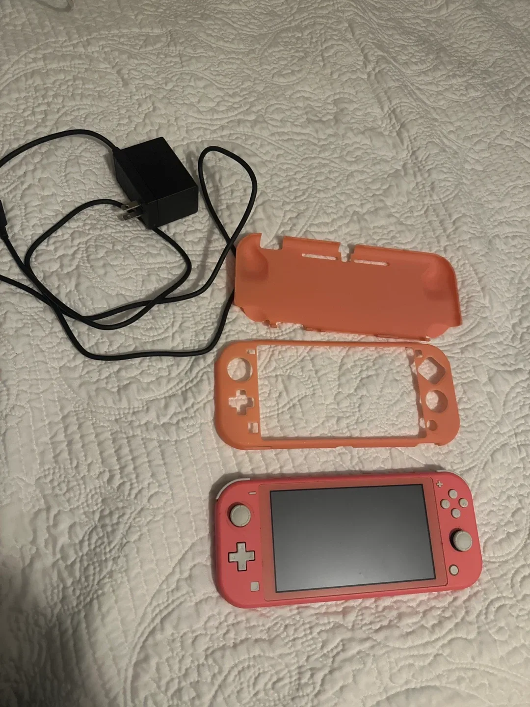 Nintendo Switch Lite Coral with Charger