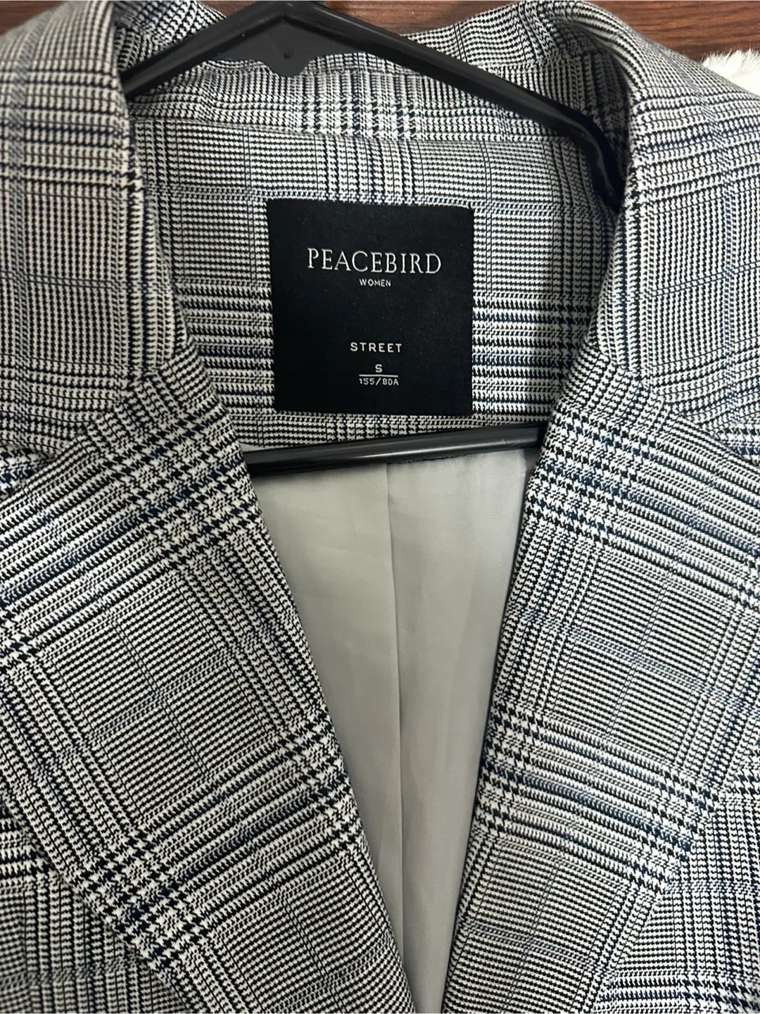 Peacebird Women's Plaid Blazer - Size S image indicator(2)