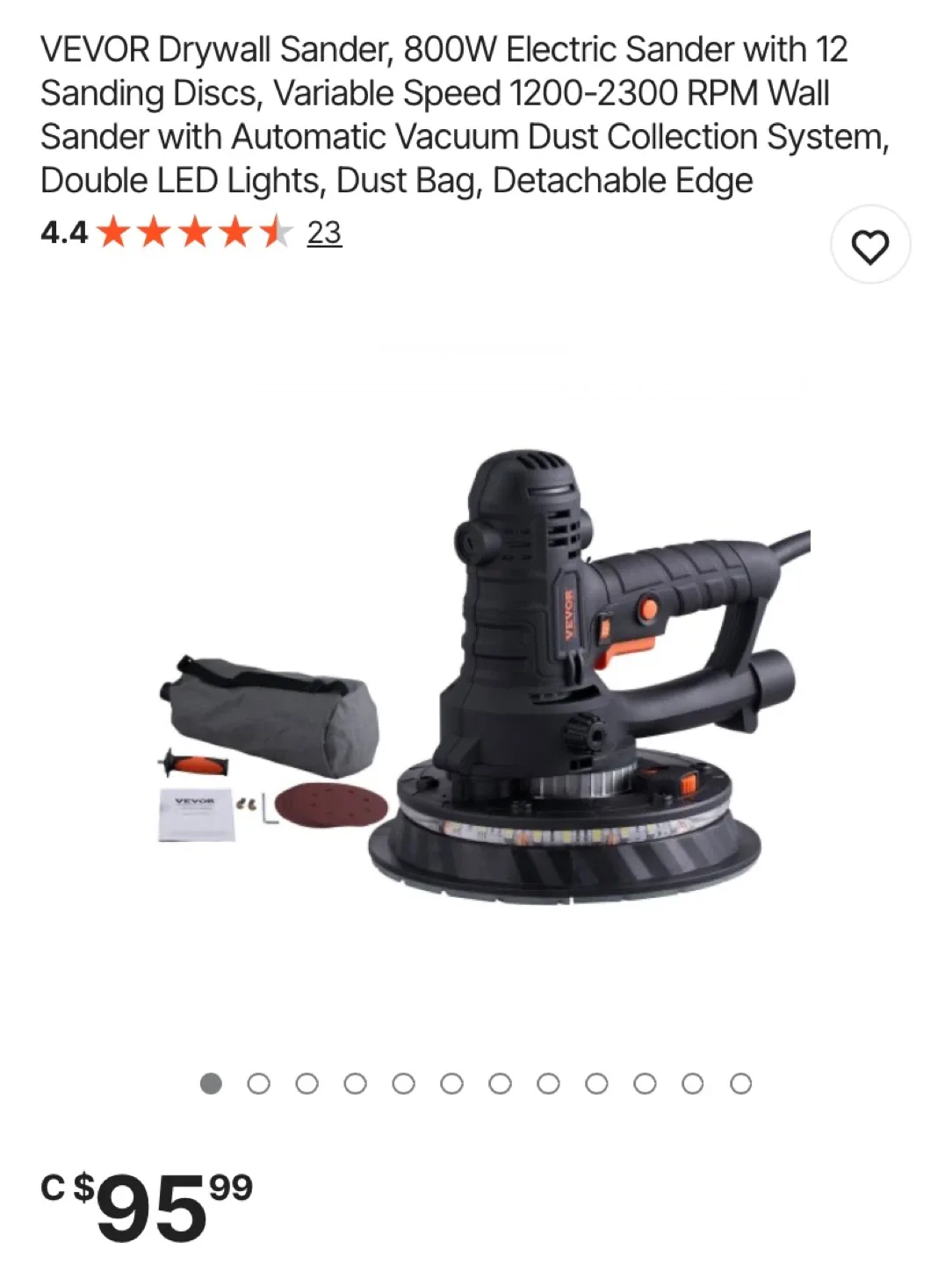 VEVOR Drywall Sander - 800W Electric Sander image indicator(4)