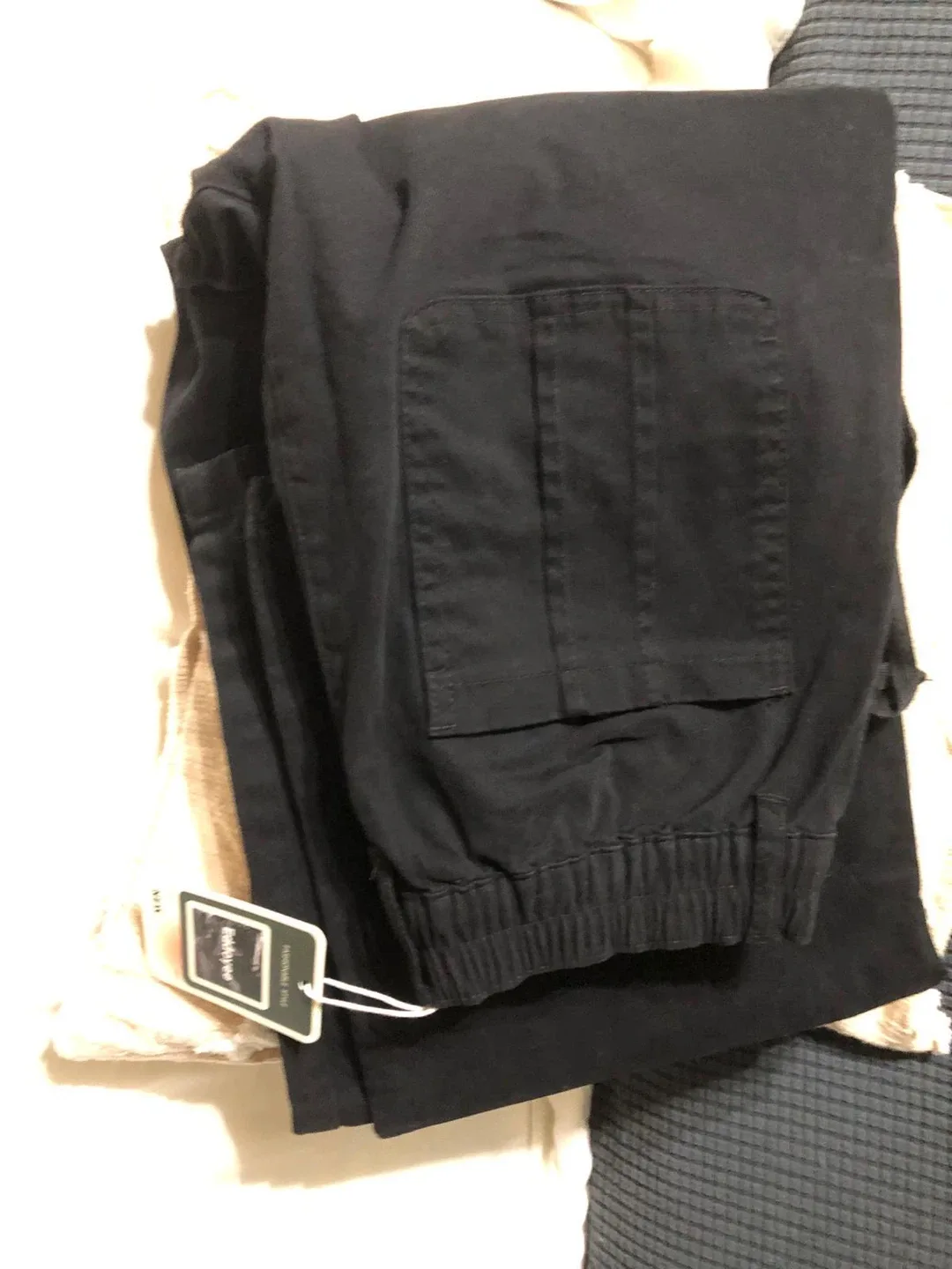 Eddoyee Black Cargo Pant small size  - New image indicator(4)