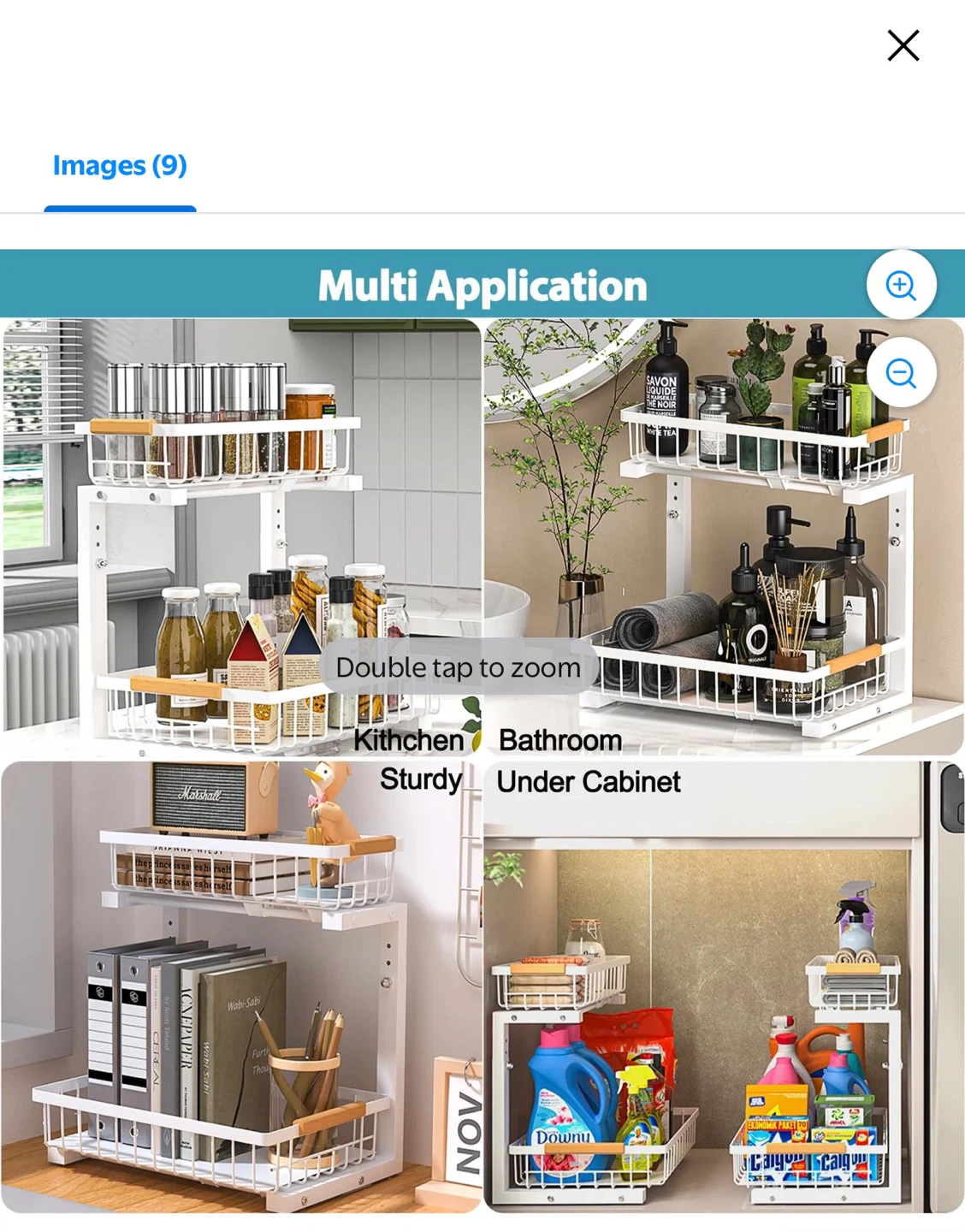 New 2-Tier White Cabinet Storage Rack Che more pictures - photo 3