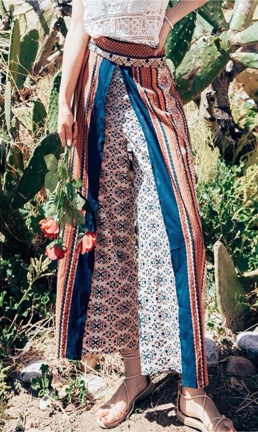 Patterned Wide Leg Pants - photo 2