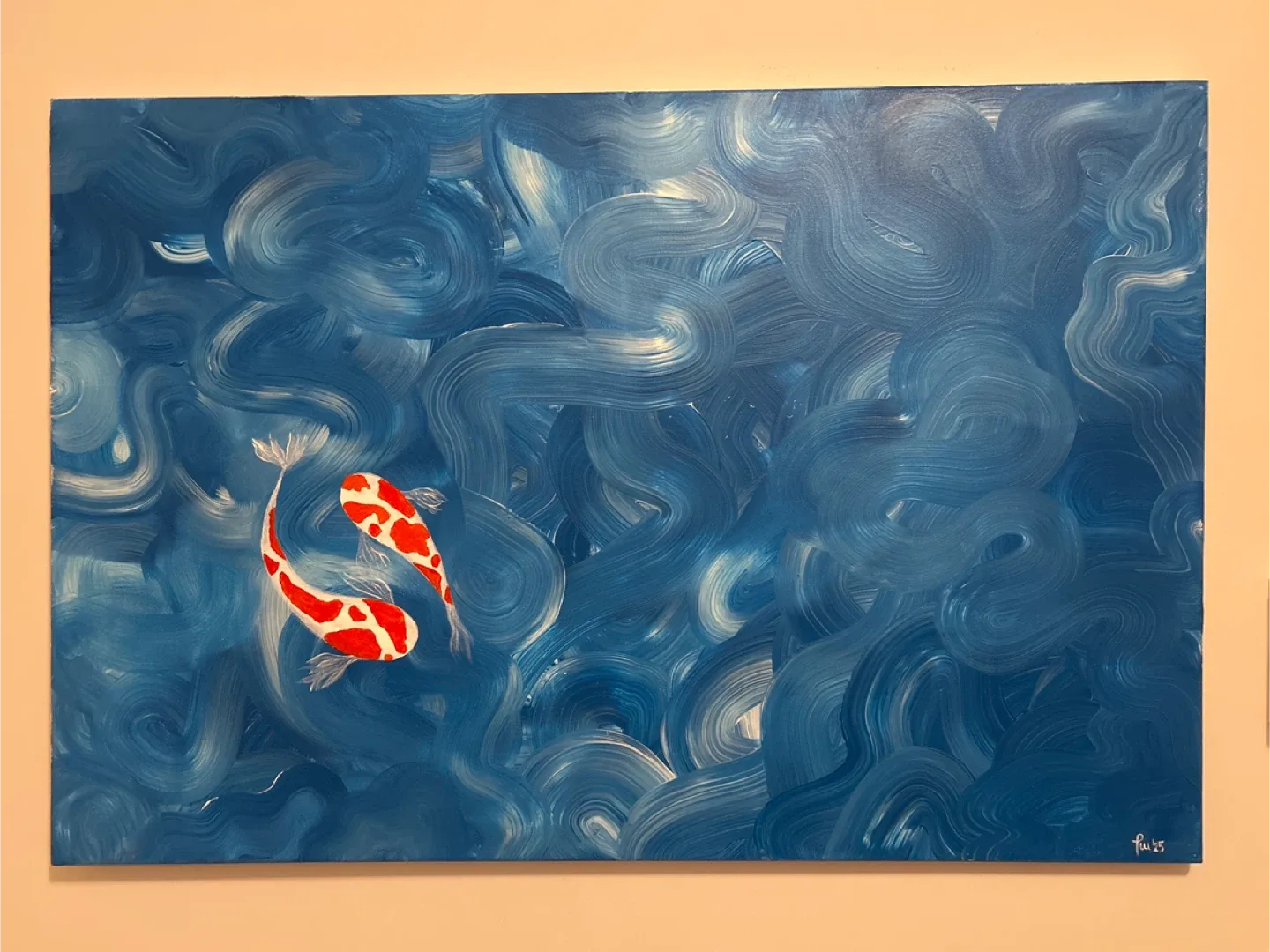 Koi Fish Painting (24x36 in Acrylic)