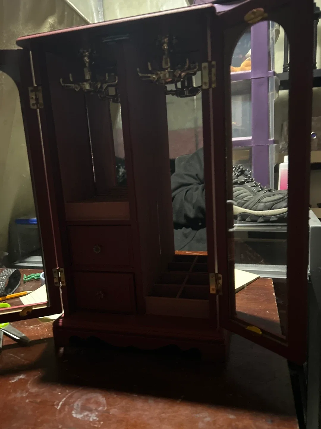 Vintage Wooden Jewellery Cabinet