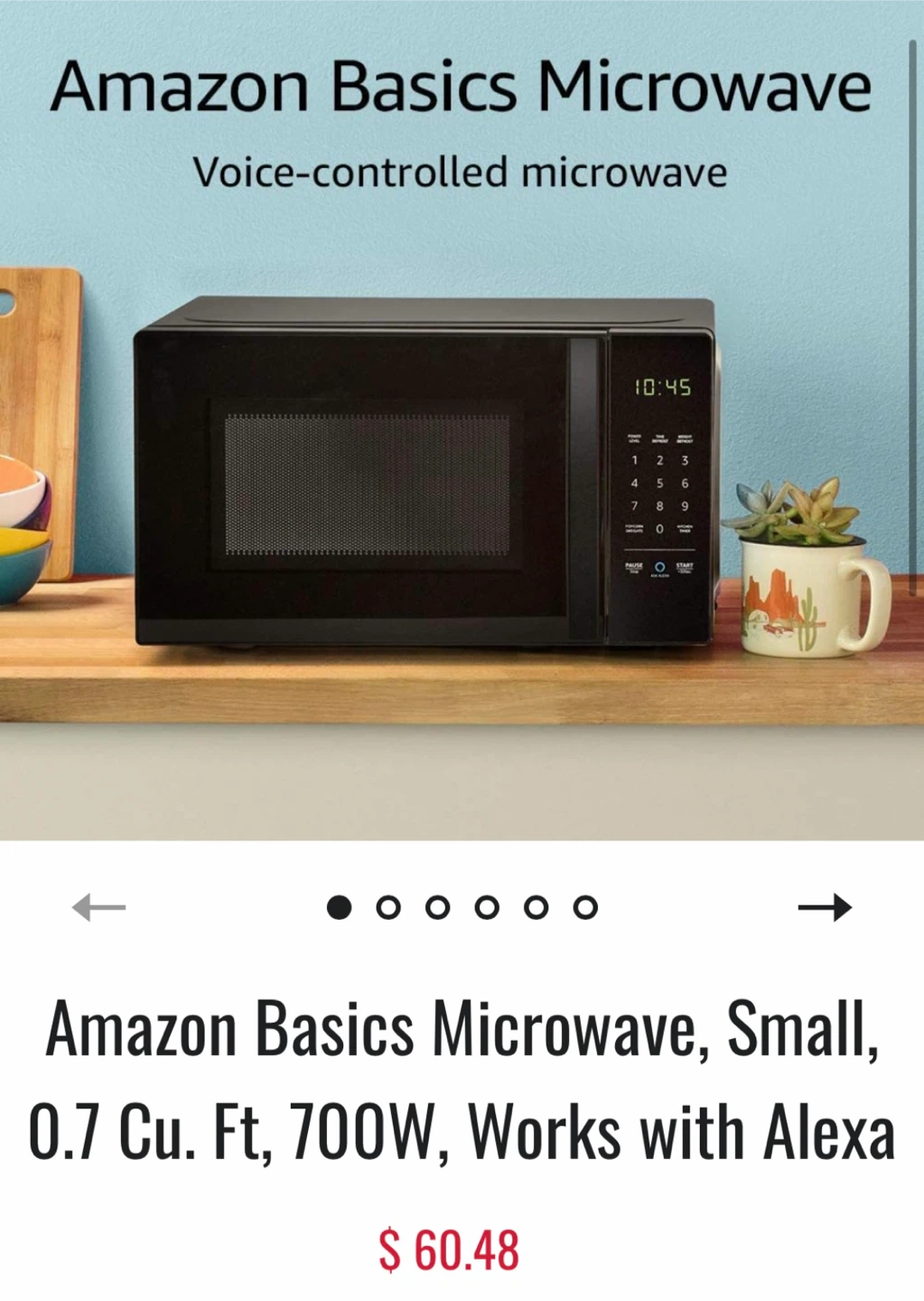 Amazon Basics Microwave small - photo 2