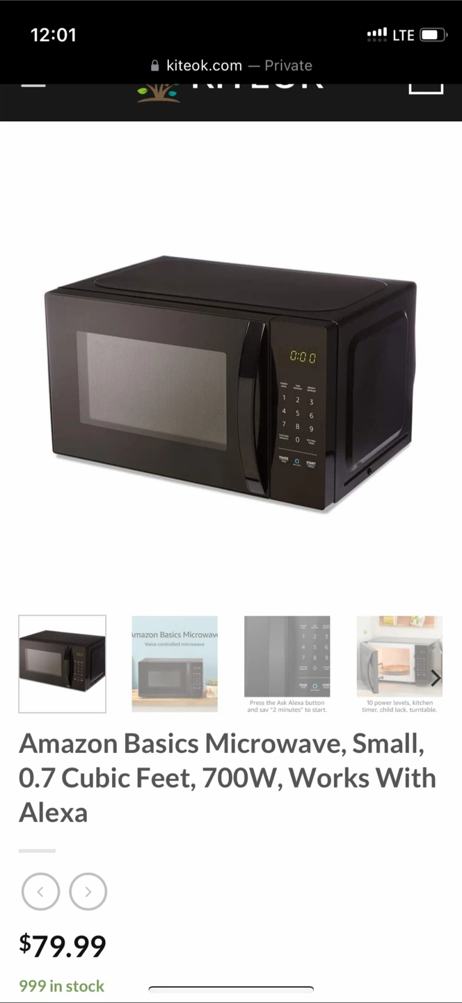 Amazon Basics Microwave small