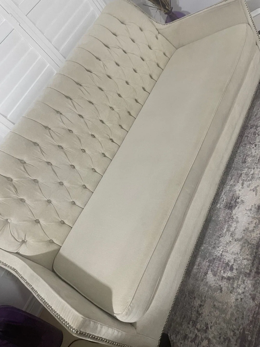 Tufted Daybed - Cream Colour
