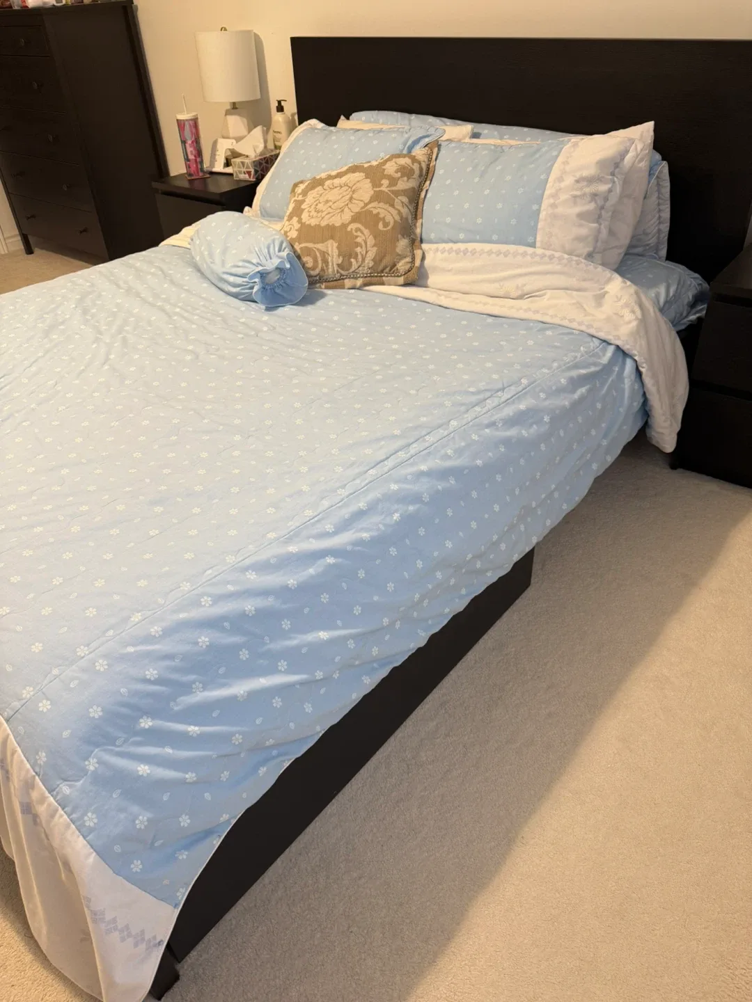 IKEA queen size Malm Bed Frame & mattress