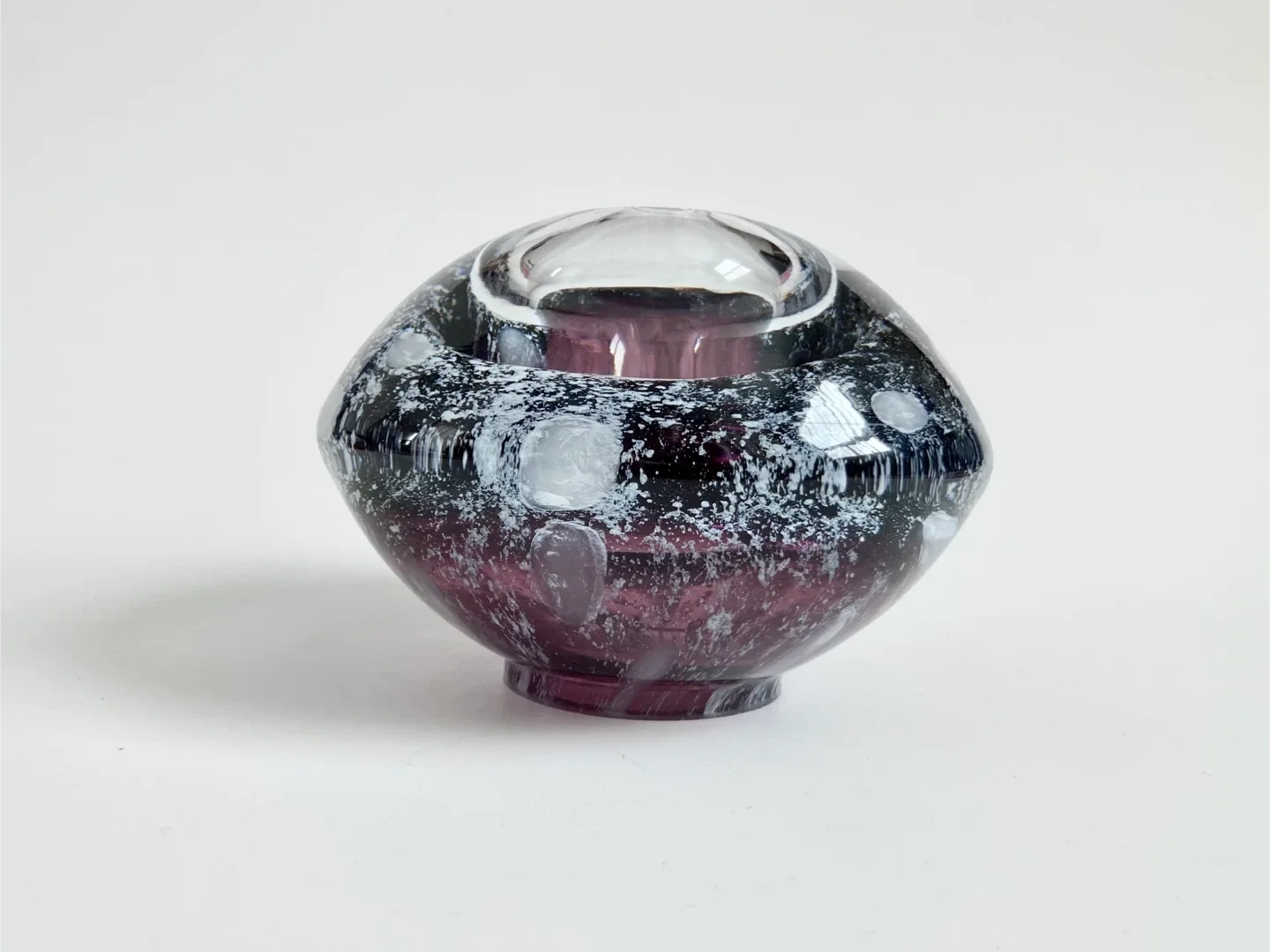 Vintage MCM Krosno Poland Art Glass Oil Lamp image indicator(2)