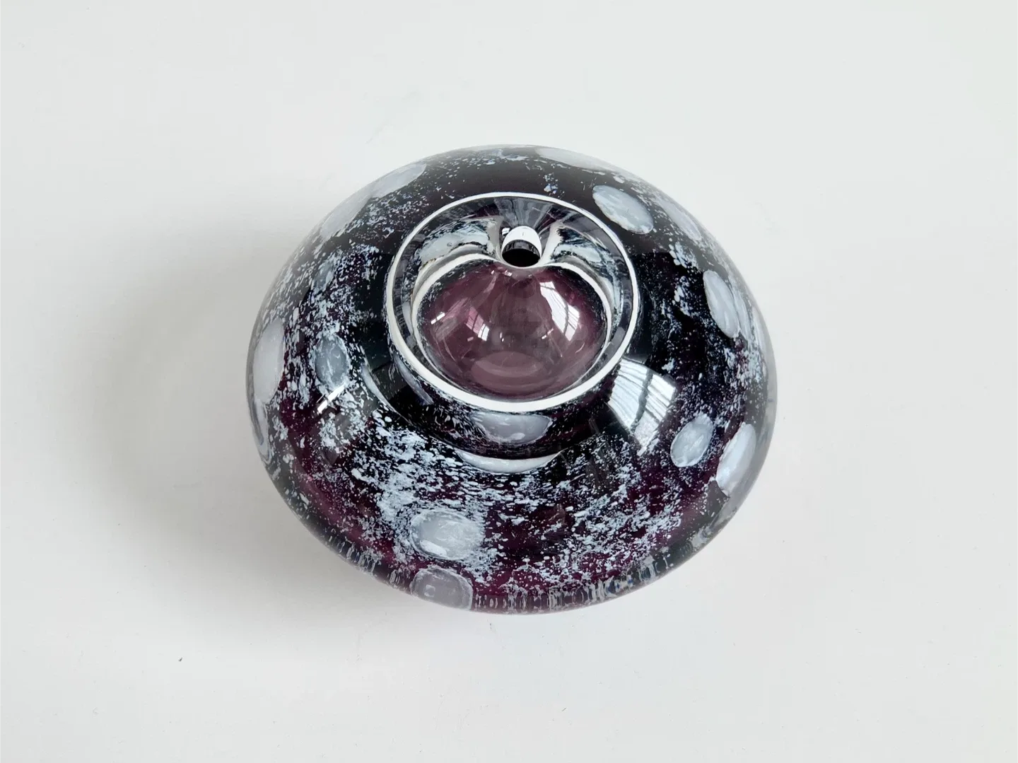 Vintage MCM Krosno Poland Art Glass Oil Lamp image indicator(3)