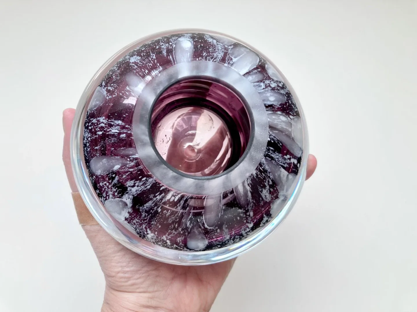 Vintage MCM Krosno Poland Art Glass Oil Lamp image indicator(5)